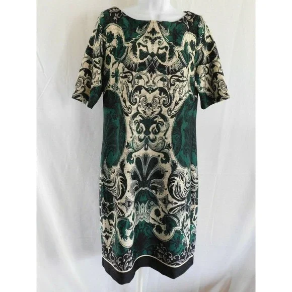 Signature Camryn | Dresses | Signature Camryn Dress Size 6 Sheath Black Green White Zippered Back Dress | Poshmark Signature Camryn | Dresses | Signature Camryn Dress Size 6 Sheath Black Green White Zippered Back Dress | Poshmark